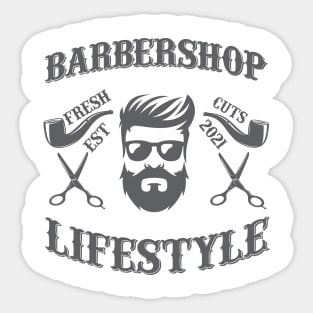 Barber Design Barbershop Fresh 70 Sticker